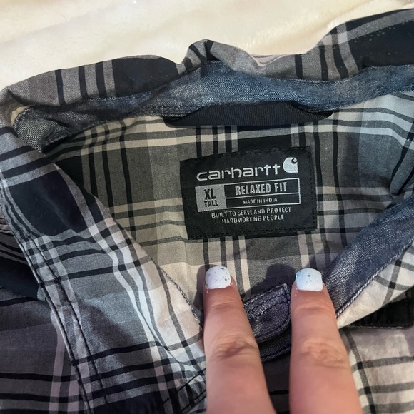 Carhartt Men's Rugged Flex Relaxed Fit Lightweight Button Down Long Sleeve Shirt - Picture 3 of 8